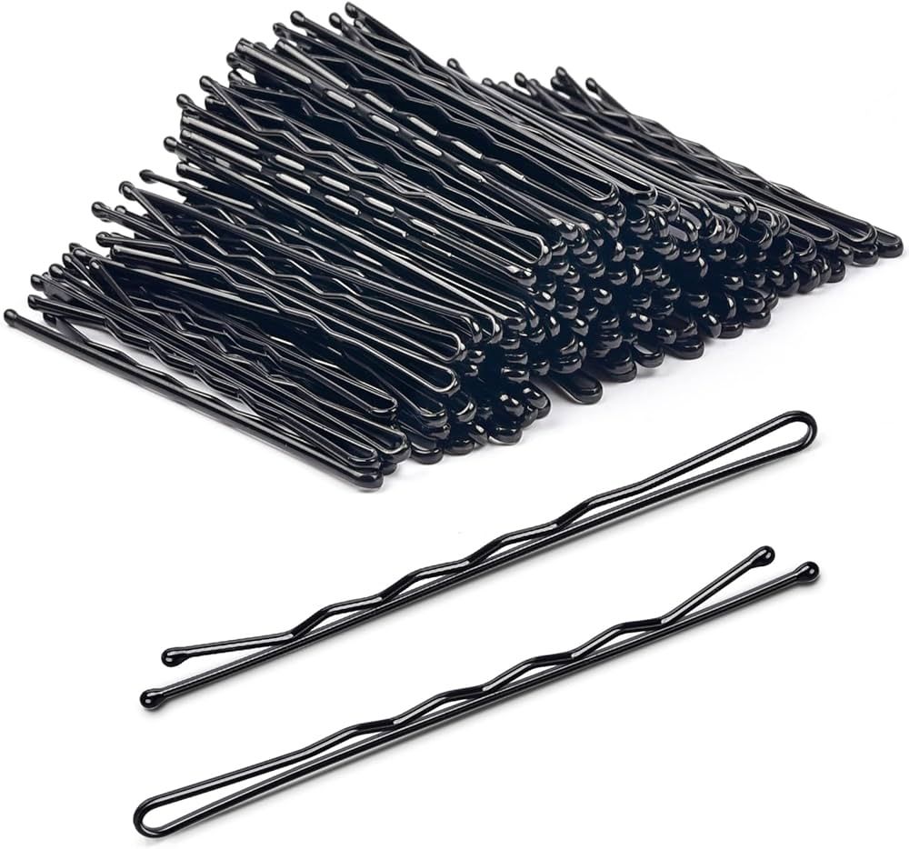 Kiss Red Bob Pins Black 2Inch 60 Count (12in)