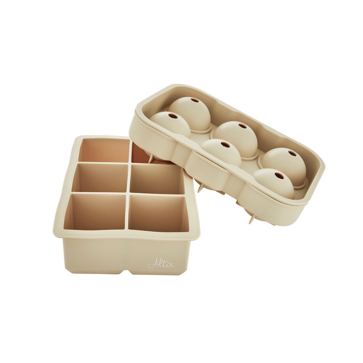 barY3 Gray Silicone Ice Tray, 14 cubes - Small Spheres