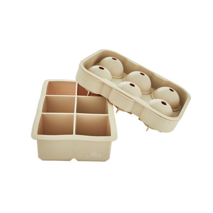 barY3 Gray Silicone Ice Tray, 14 cubes - Small Spheres