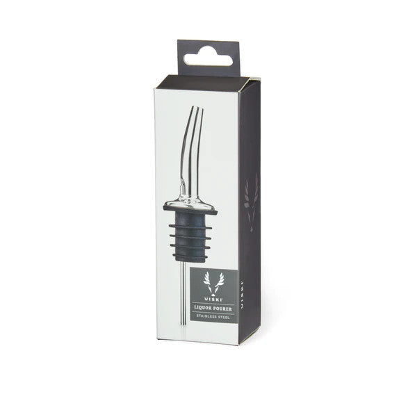barY3 Stainless Steel Liquor Pourer - Black and Silver, 2 count
