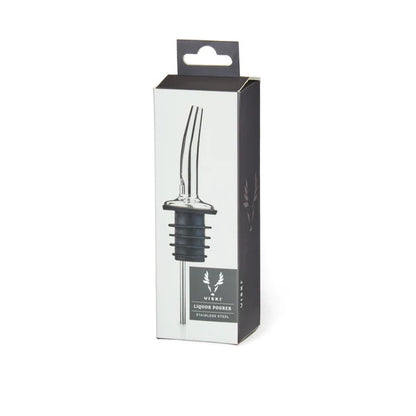 barY3 Stainless Steel Liquor Pourer - Black and Silver, 2 count