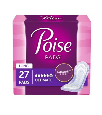 POISE PAD MODERATE LONG REG 6X16CT