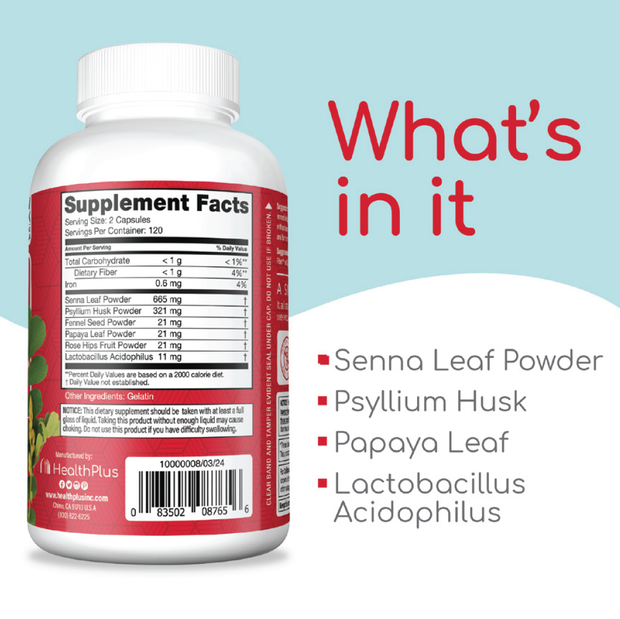 HEALTH PLUS COLON CLNS,STEVIA,PINEAPL