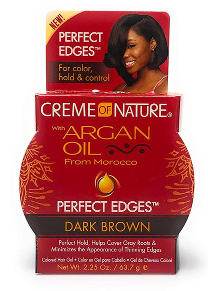 Creme Of Nature Argan Oil Perfect Edge Dark Brown 2.25oz