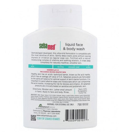 SEBAMED LQ F/B WSH 13.5OZ SSN