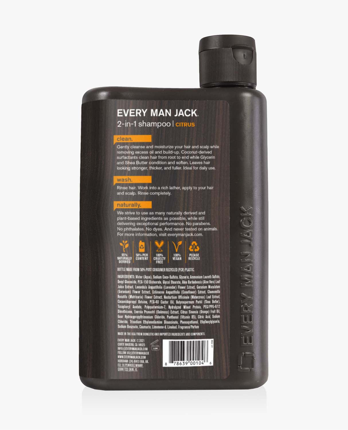 Every Man Jack 2-in-1 Shampoo + Conditioner - Sandalwood, 3 oz