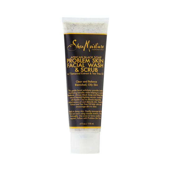 Shea Moisture African Black Soap Facial Wash + Scrub 4oz