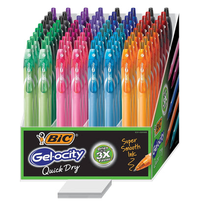 BiC Ge-locity Quick Dry Retractable Pens - Assorted, 8 count