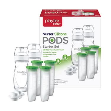 Playtex Baby Silicone Pacifier W/ Cover 4 Pack 0-6M No Bpa