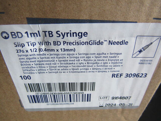 BD TB SY 27GX0.5N 1ML SLIP 309623