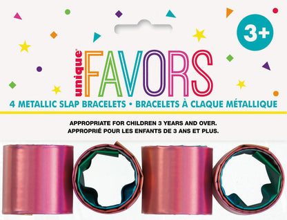 4 RAINBOW SLAP BRACELETS