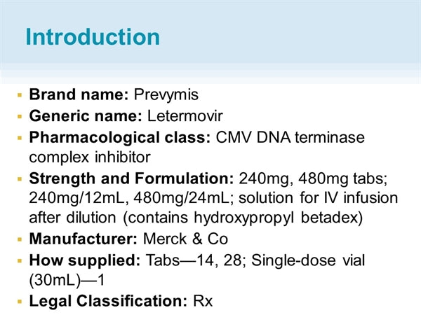 PREVYMIS TB 240MG 7X4 DSHP