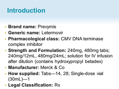 PREVYMIS TB 240MG 7X4 DSHP