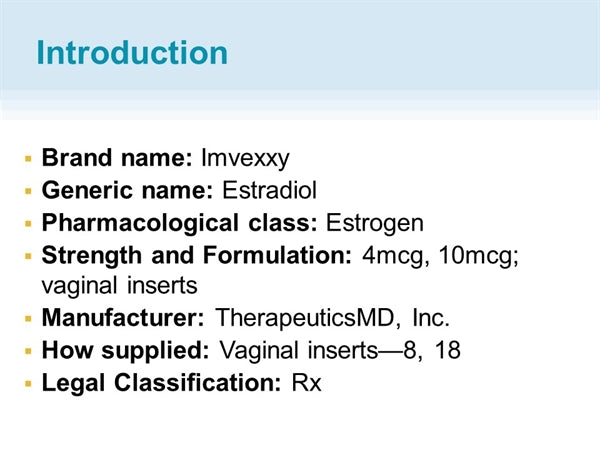 IMVEXXY SU 10MCG 8 BPK VAG