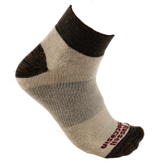 Russell Fashion Foot Women's Cotton Quarter Length Sock - Black, 3 pairs