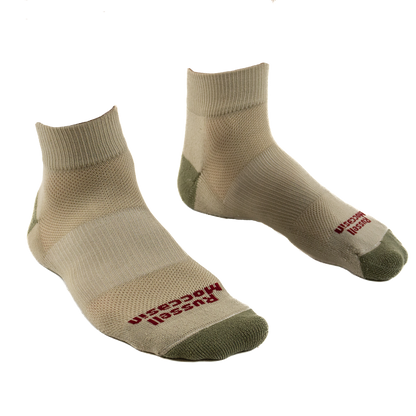 Russell Fashion Foot Women's Cotton Quarter Length Sock - White, 6 pairs