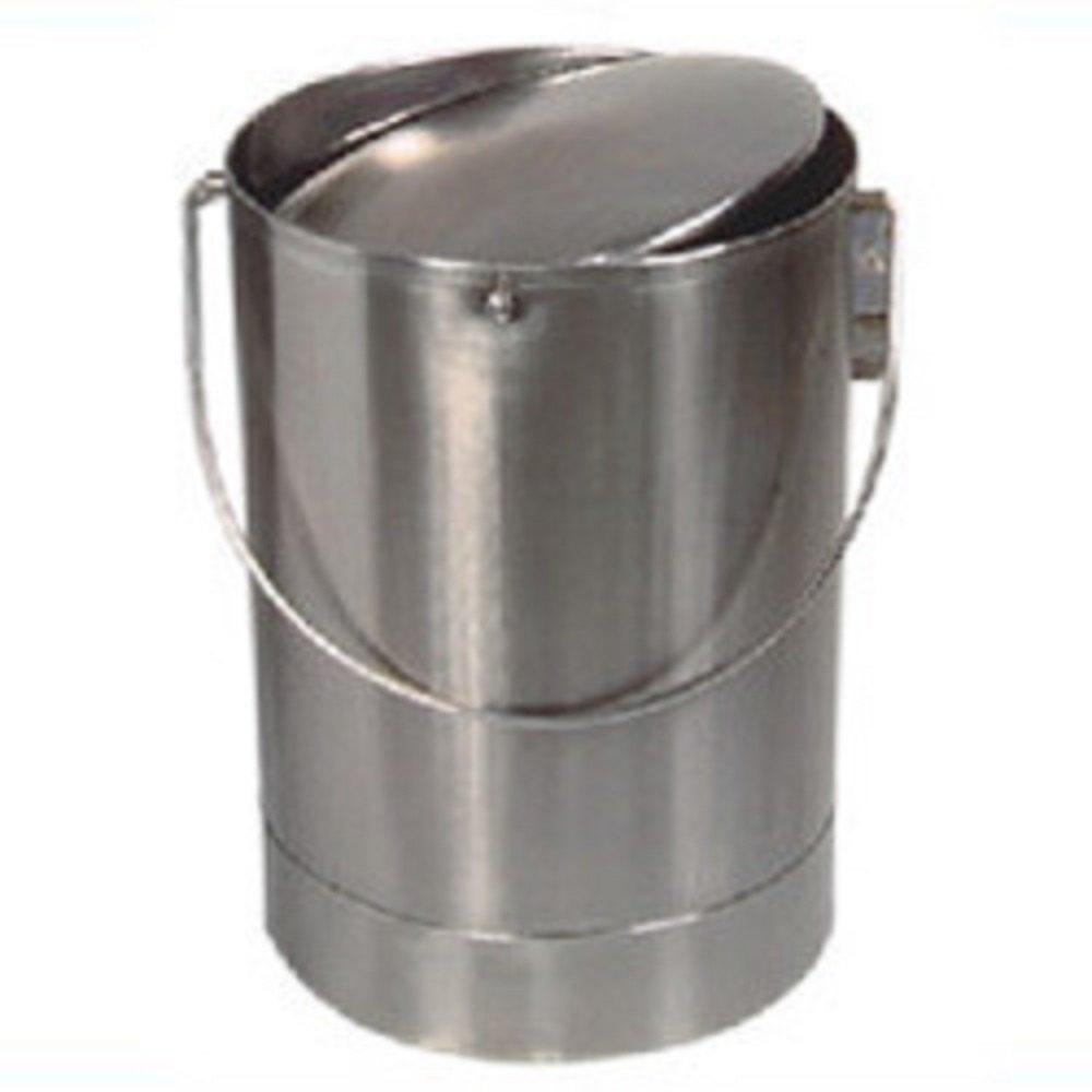 SS WASTE BIN W/PLASTIC TOP