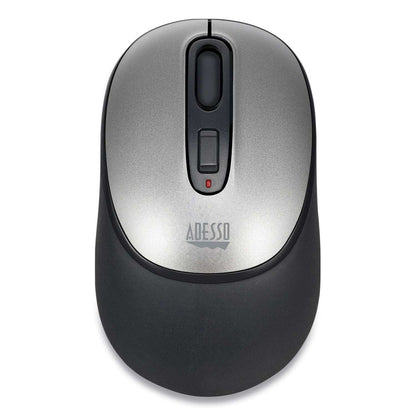 Adesso iMouse A10 Antimicrobial Wireless Mouse - Black and Silver