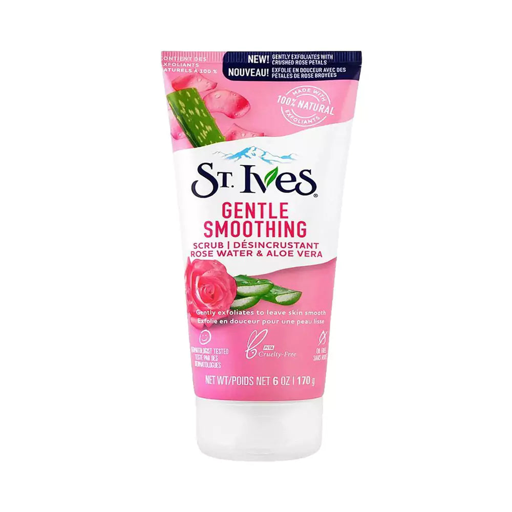 St Ives Scrub Gentle Smoothing Rose Water & Aloe Vera 6oz