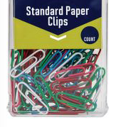 CLi Standard Paper Clips - Size 1, 100 count