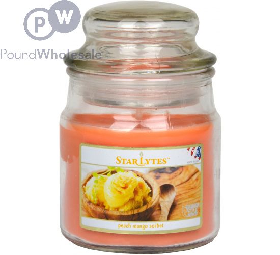 Star Candle StarLytes Small Apothecary Jar - Peach Mango