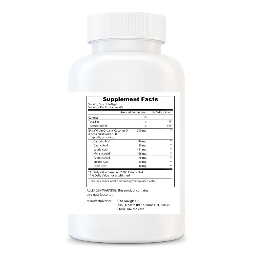 COCONUT OIL GC 1000MG 60