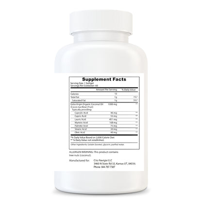 COCONUT OIL GC 1000MG 60