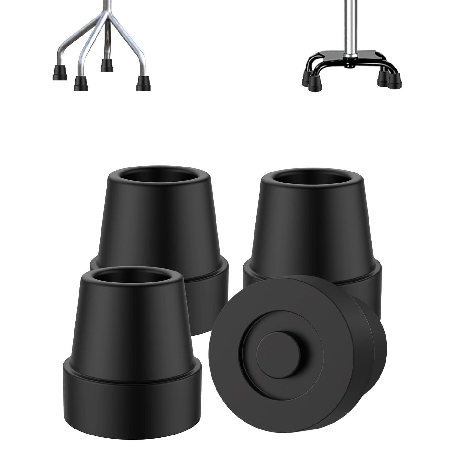 CANE TIP EQ 2EA 3/4N BLACK