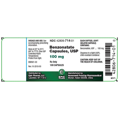 BENZONATATE GC 100MG 100 SFG