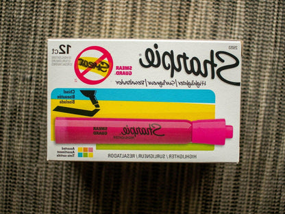Sharpie Tank Style Chisel Tip Fluorescent Highlighter - Assorted, 12 count