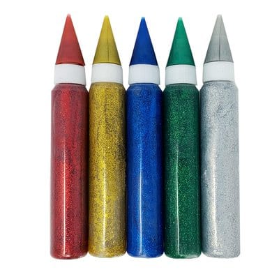 ArtSkills Puffy Classic Jumbo Rainbow Glitter Glue Pens, 5 count