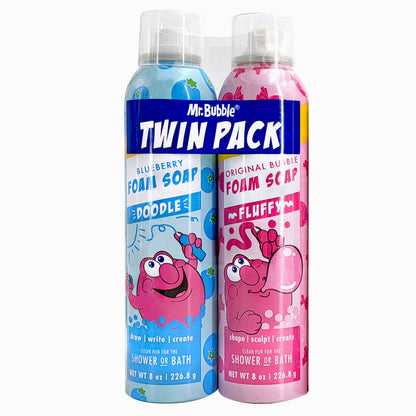 Mr Bubble Foam Soap Twin Pack Blueberry/Candy Apple 8oz