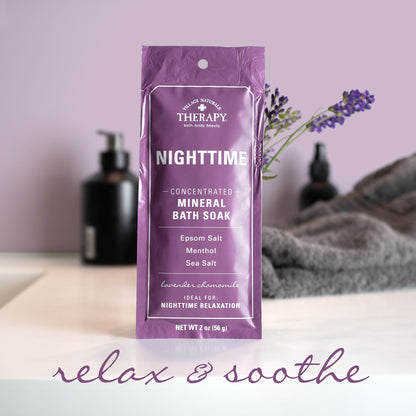 Village Nat. Mineral Bath Soak Nighttime Lavender 2oz (12in)