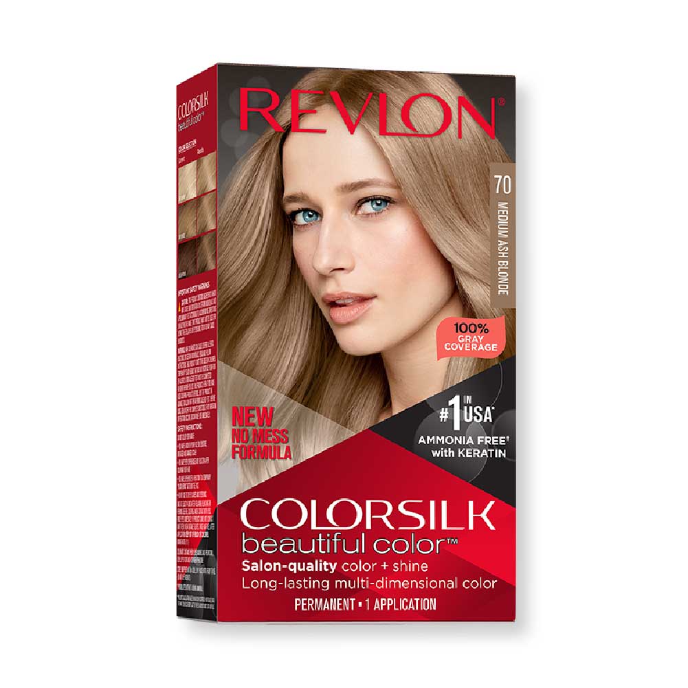 REVLON COLORSILK 70 MED ASH BLND H/C 1CT