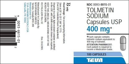 TOLMETIN SOD TB 600MG 90