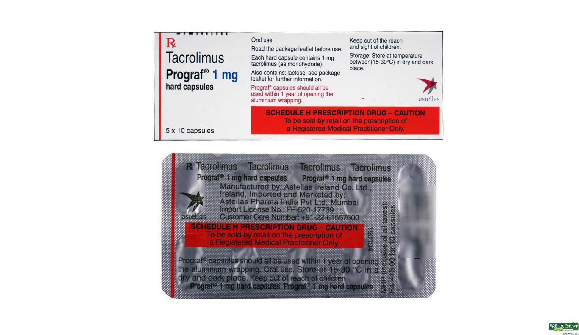 PROGRAF PK 1MG 50UD OSUS GRAN