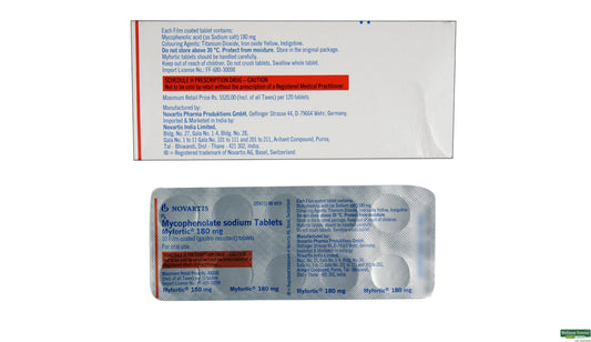 MYFORTIC TB 180MG 120 DR