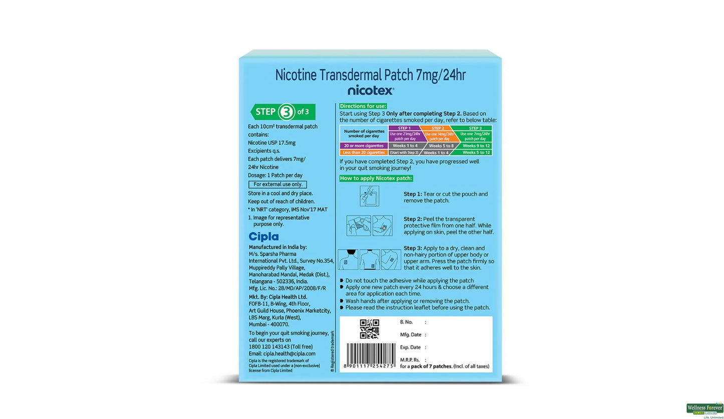 NICOTINE TRANSDERMAL 7 MG-24 HR PAT 14