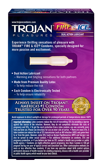 TROJAN FIRE & ICE CONDOM 3CT