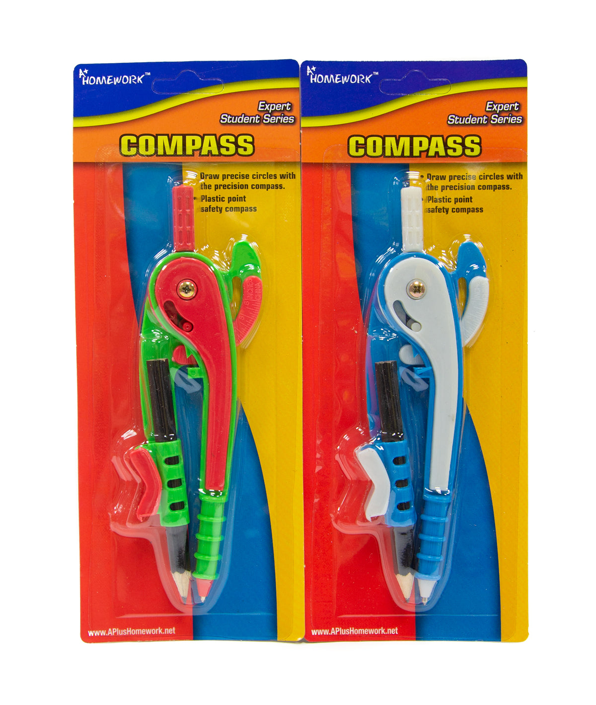 CLi Plastic Safety Compass With Pencil - Assorted