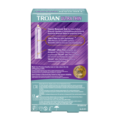 TROJAN ULTRA THIN CONDOM 3CT