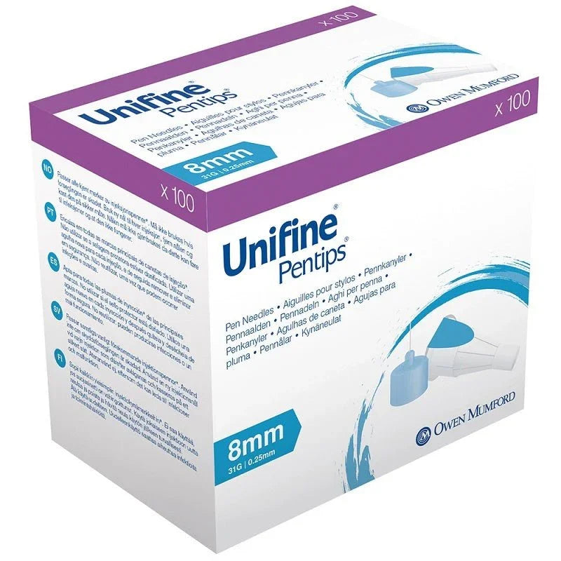 UNIFINE SAFECONTROL 31GX8MM PEN NDL 100