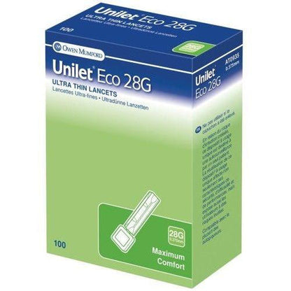 UNILET LANCETS ULTRA THIN 28G 100CT