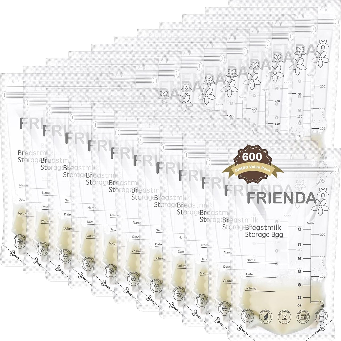 Dr Brown’s 6 oz Breast Milk Storage Bags, 50 count