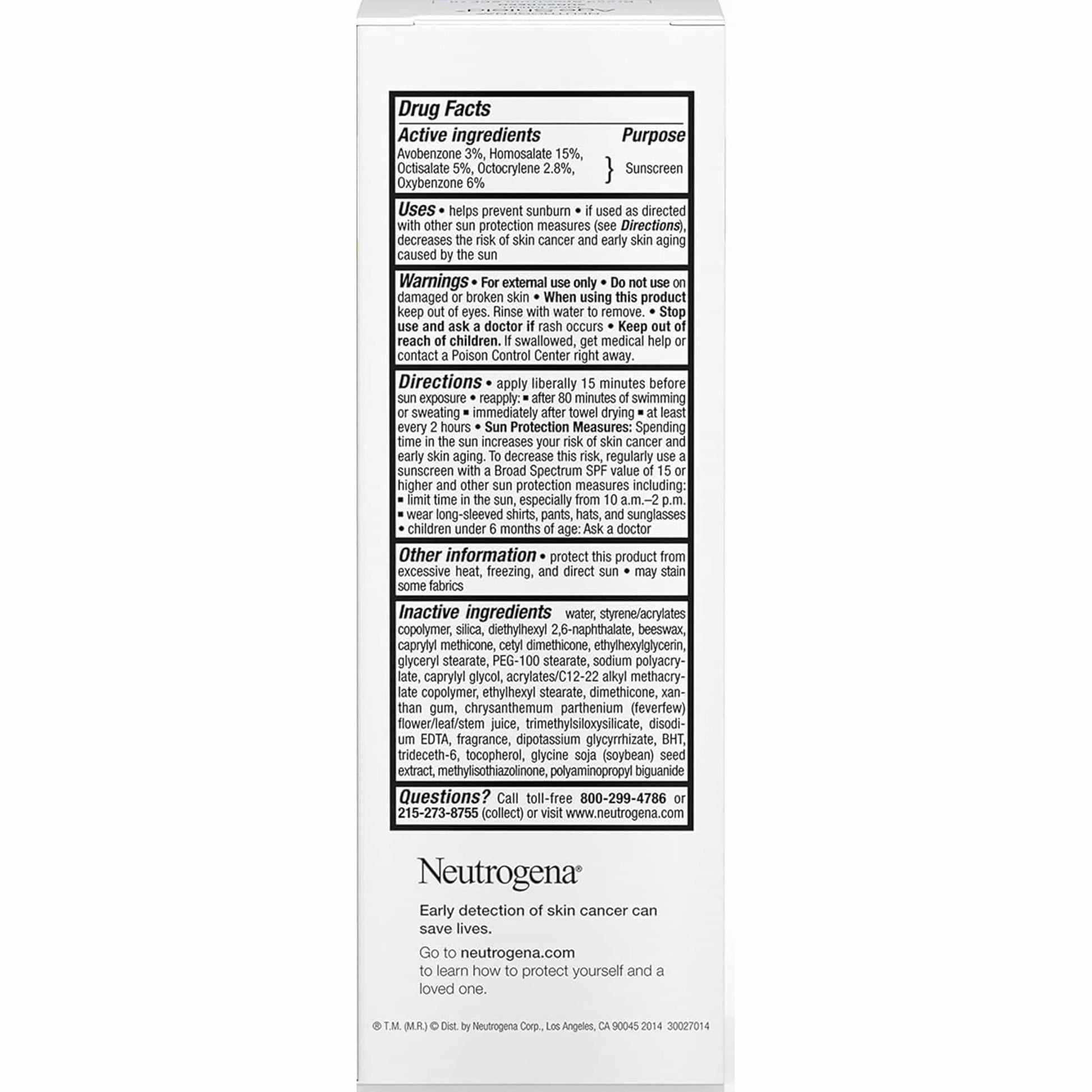 Neutrogena Age Shield Spf#70 Face Lotion 3oz