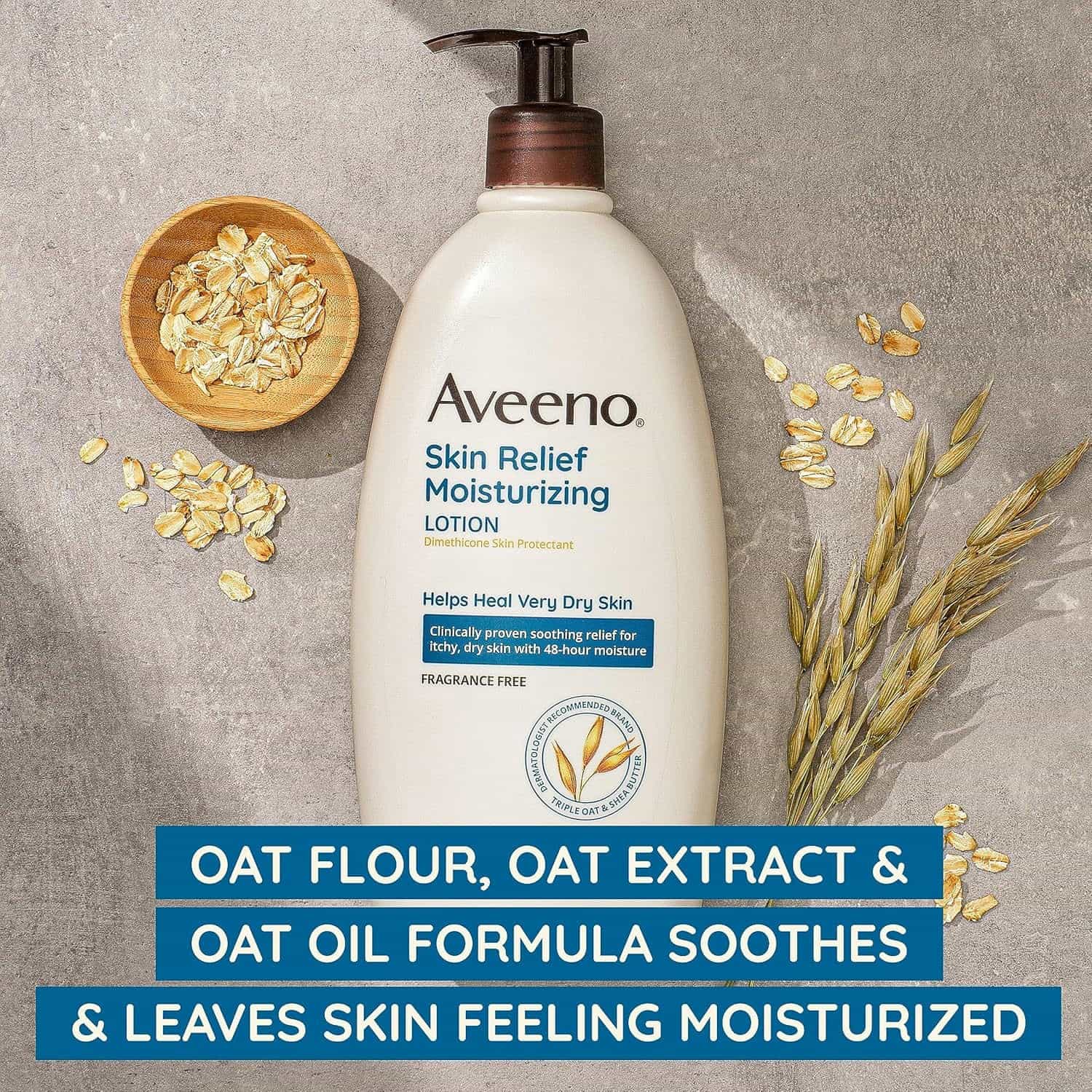 Aveeno Skin Relief Moisturzing Lotion Frag-Free Dry Skin 18oz