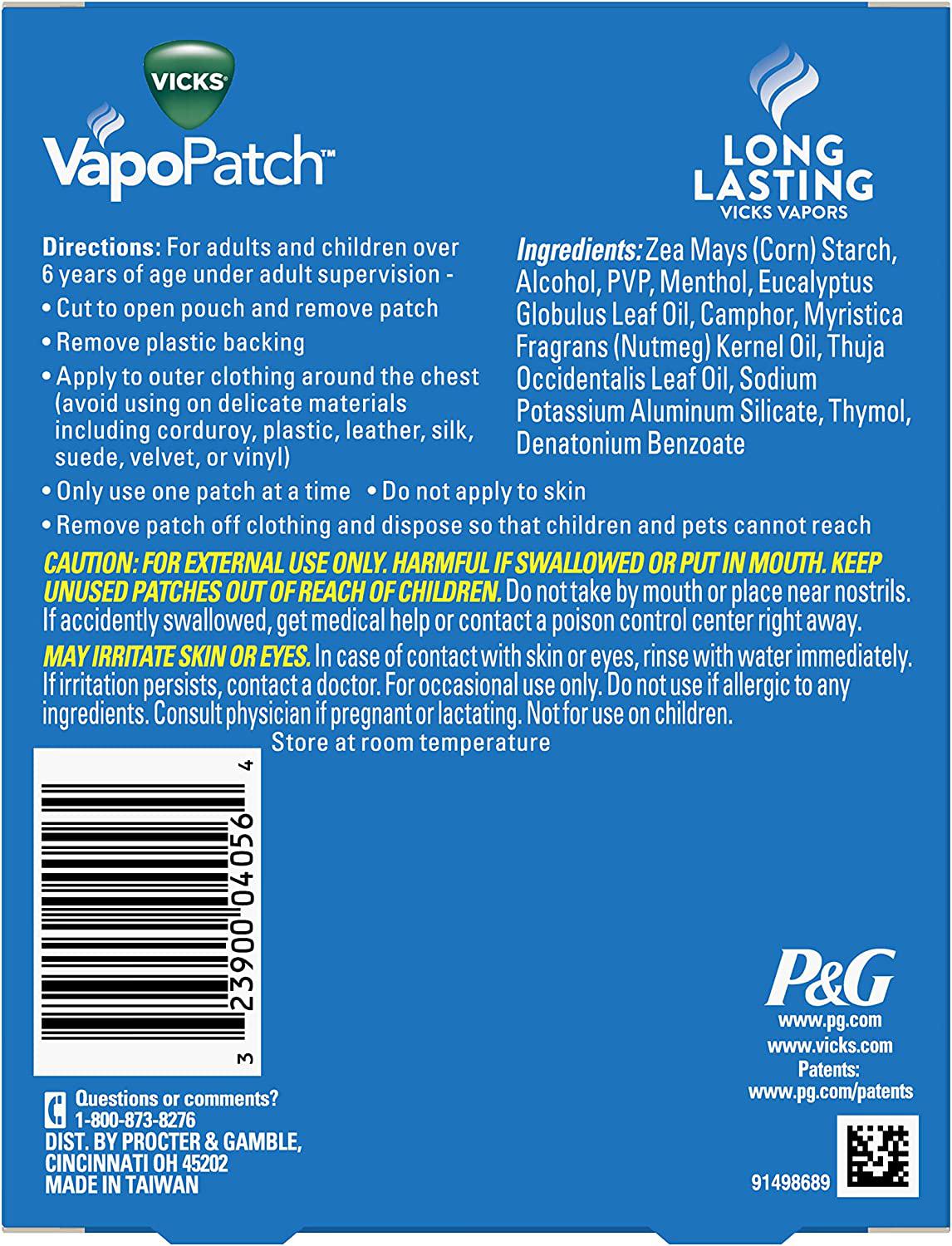 VICKS VAPOPATCH CHD AP 5 STH