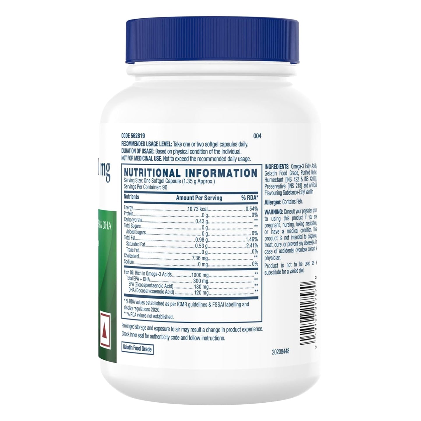 GNP FISH OIL 1000MG SOFTGEL 300CT