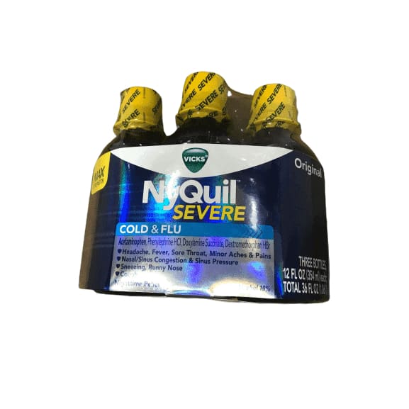 Vicks NyQuil Severe Cold & Flu Liquid, 1 oz
