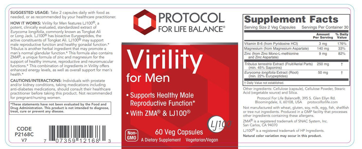 HN VIRILITY FORMULA CP 60 VCP MEN